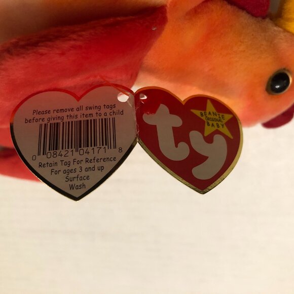 Ty new beanie baby Strut the rooster 1996 with errors - Picture 8 of 10